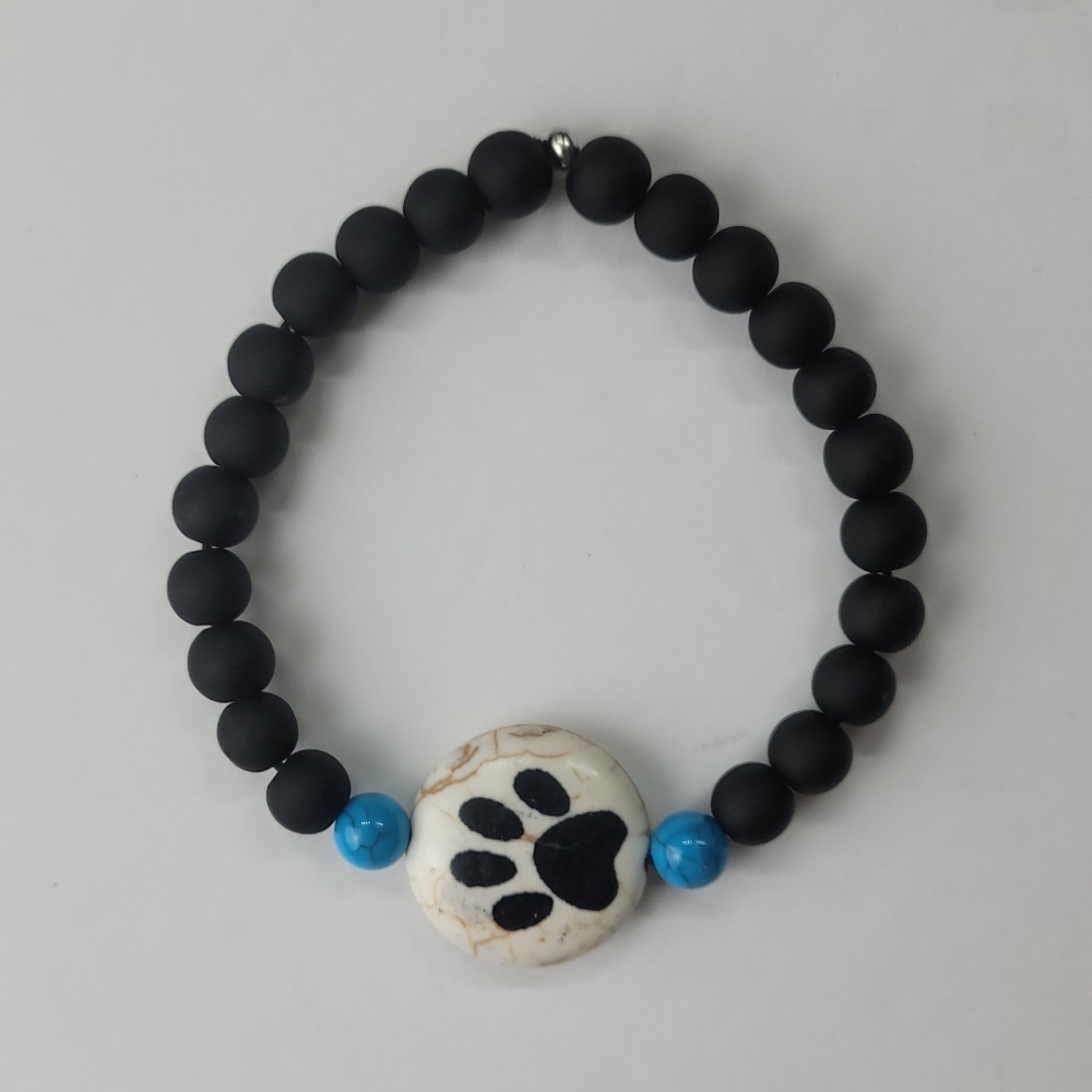Dog Paw Print Bracelet.